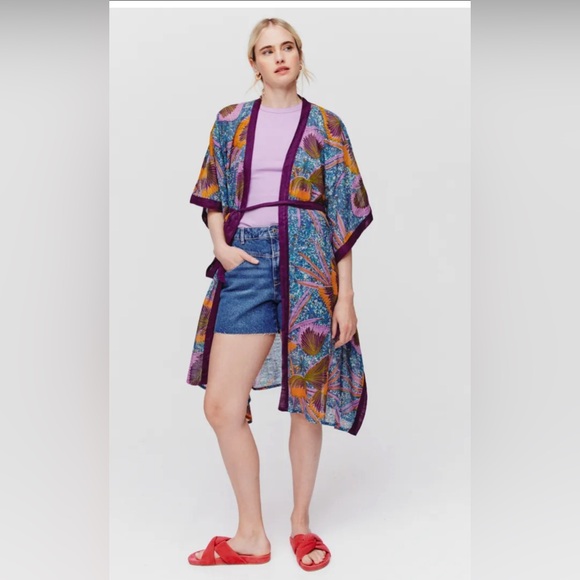 Kimono imprimé Femme - Imprimé multicolore - Picture 1 of 4